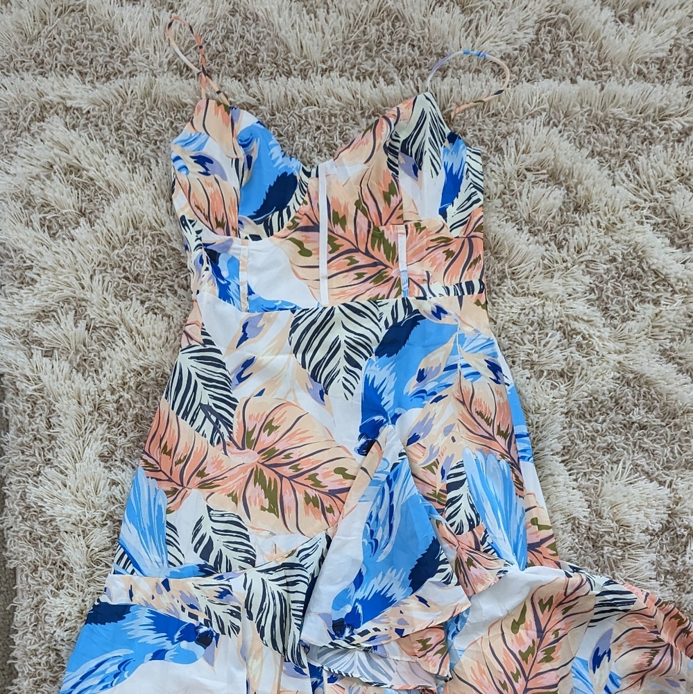 Colorful Leaves Maxi Dress